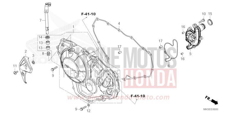KURBELGEHAEUSEABDECKUNG (CRF1100A/A2/A4/AL/AL2) von Africa Twin Mechanik MAT BALLISTIC BLACK METALLIC (NHA86) von 2021